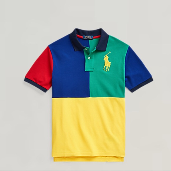 Polo by Ralph Lauren Kids Color Block‎ Polo Shirt  size 18/20 - Picture 1 of 4